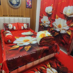 3D বেডশীট -8-পিস কম্বো সেট